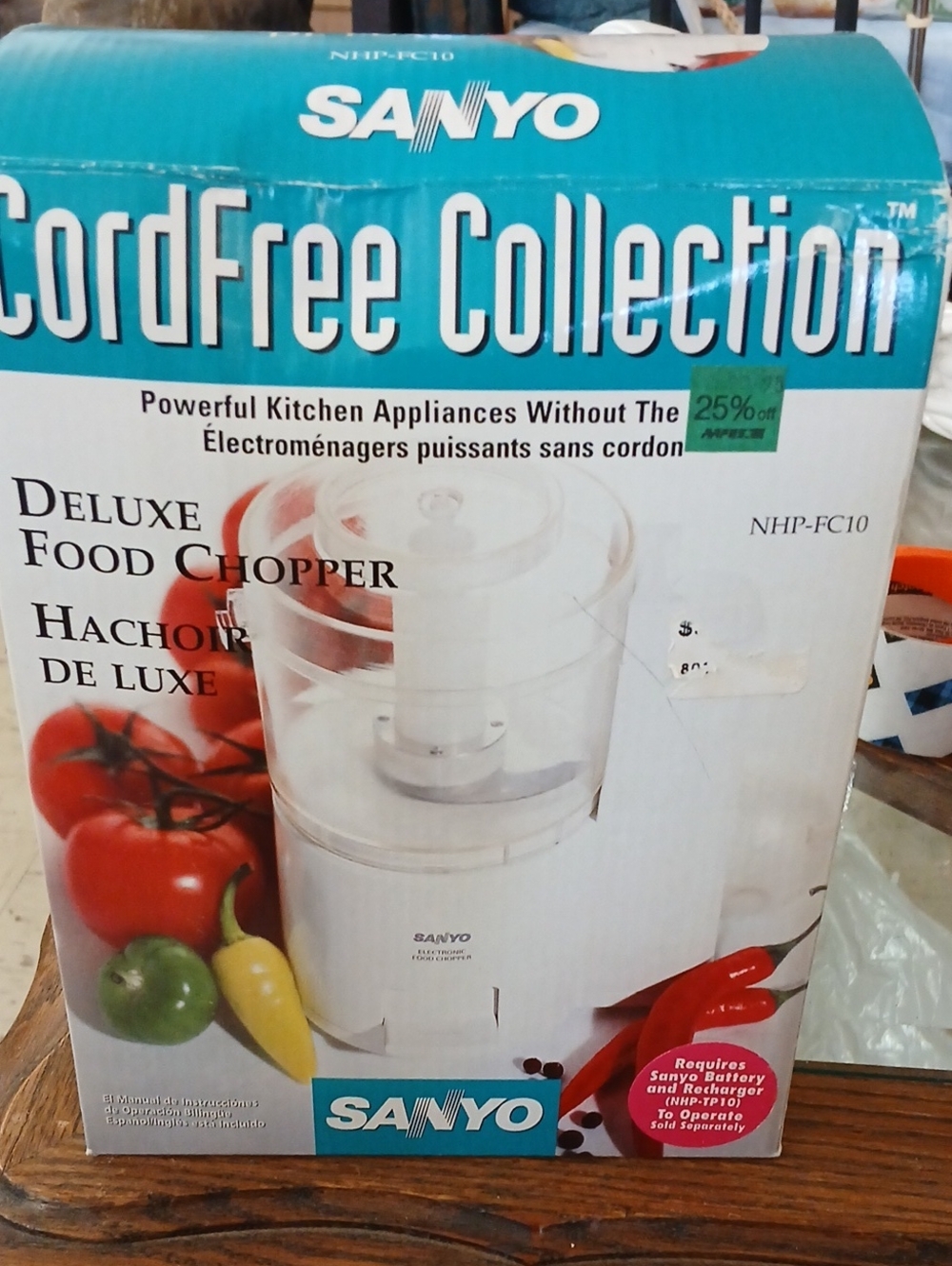 Sanyo CordFree Collection Deluxe Food Chopper – White
